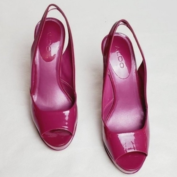 Aldo leather sole slingback heels Size 8 - Picture 5 of 9